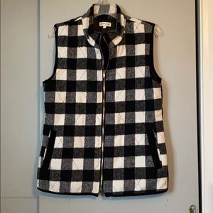 Quilted flannel vest